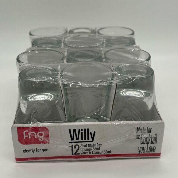 Willy New Case 12 2 oz Shot Glasses - Picture 4 of 5